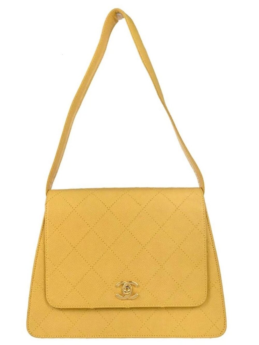 Chanel Yellow Calfskin